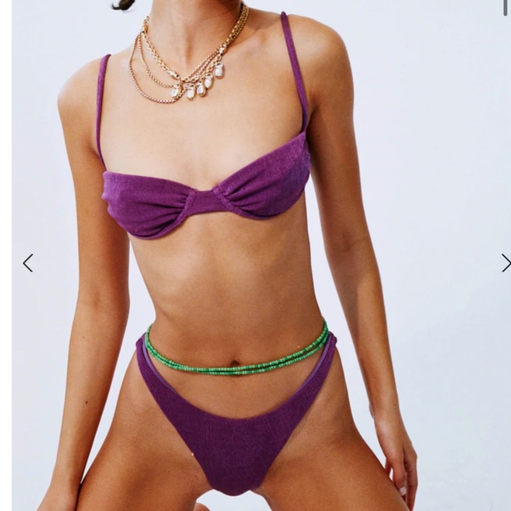 ISO With Jean Violetta Buttercup bikini top and matching bottoms